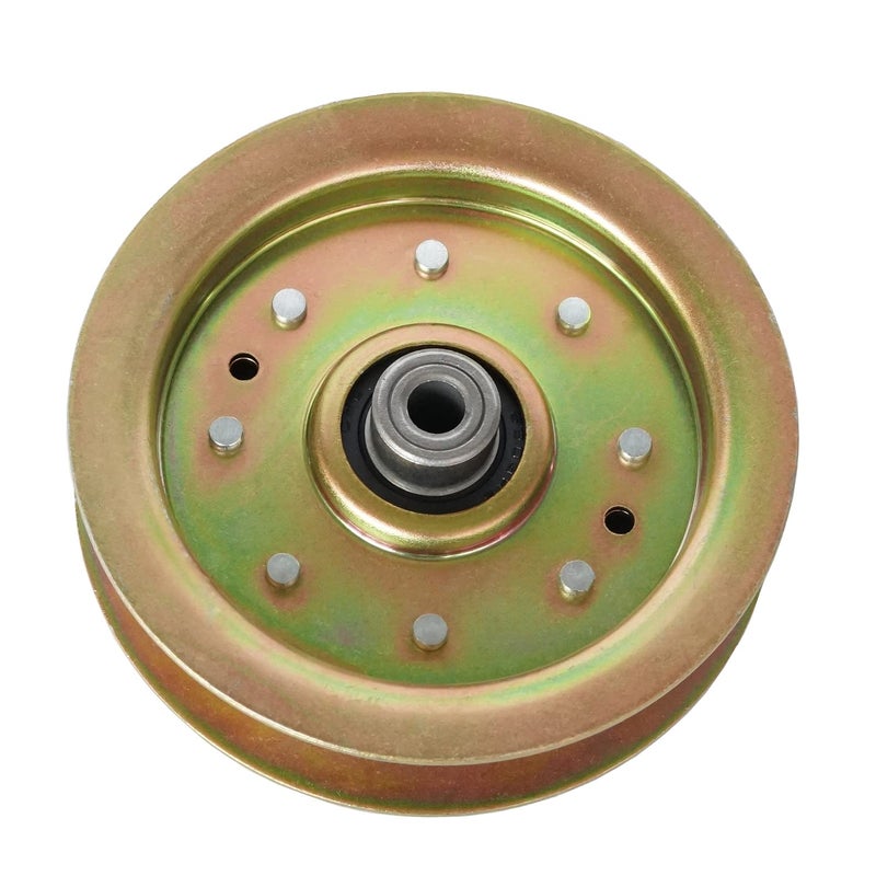 QP q&p Outdoor Power 02004447 Flat Idler Pulley 4.875 inch Replace MTD 02004447 756-04400 White Outdoor 01004101 Fits MTD MMZ-1848 MMZ-2554 MMZ-2560 Craftsman ZTL7500 - Image 1